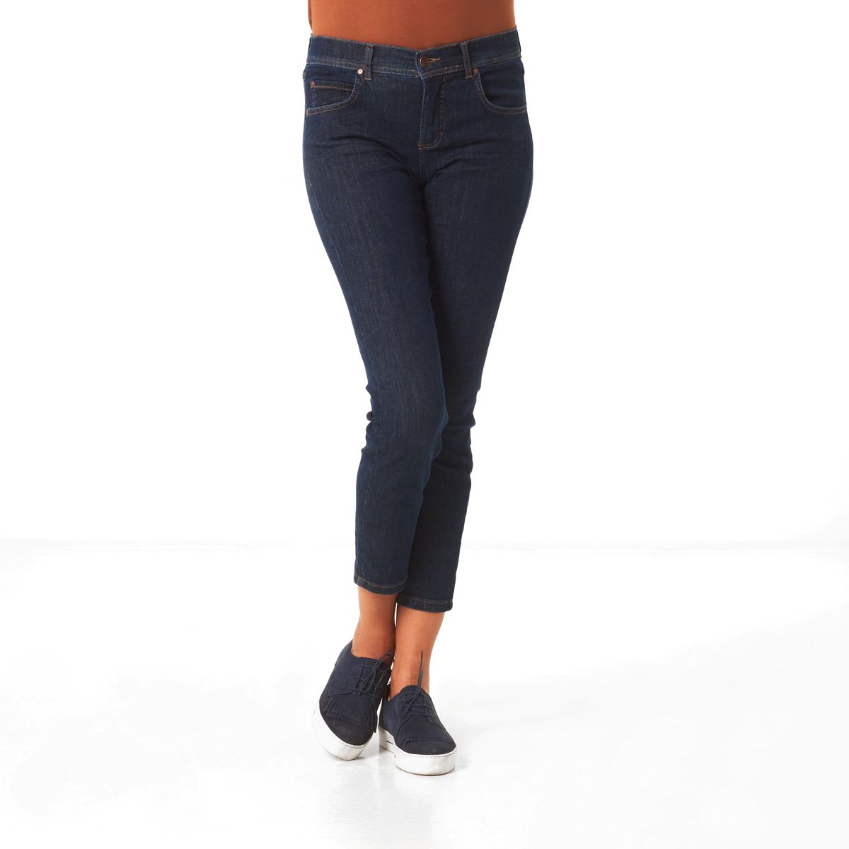 High-Waist Jeans in 7/8-Länge