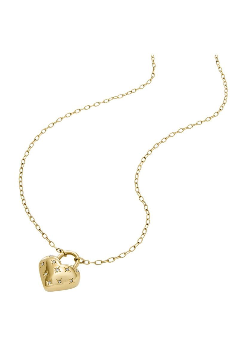 Goldene Halskette mit Herzanhänger