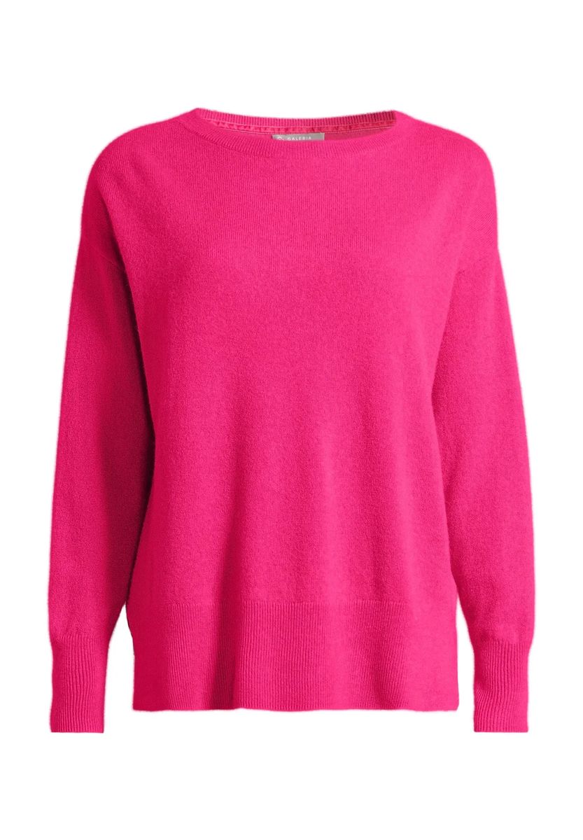 Boxiger Kaschmir-Pullover mit Rundhals
