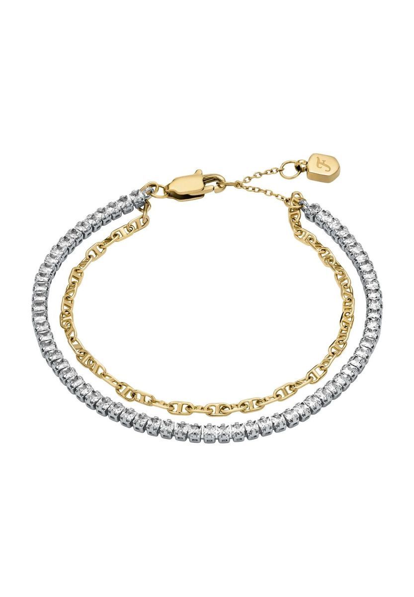 Kristall- und D-Gliederarmband-Set