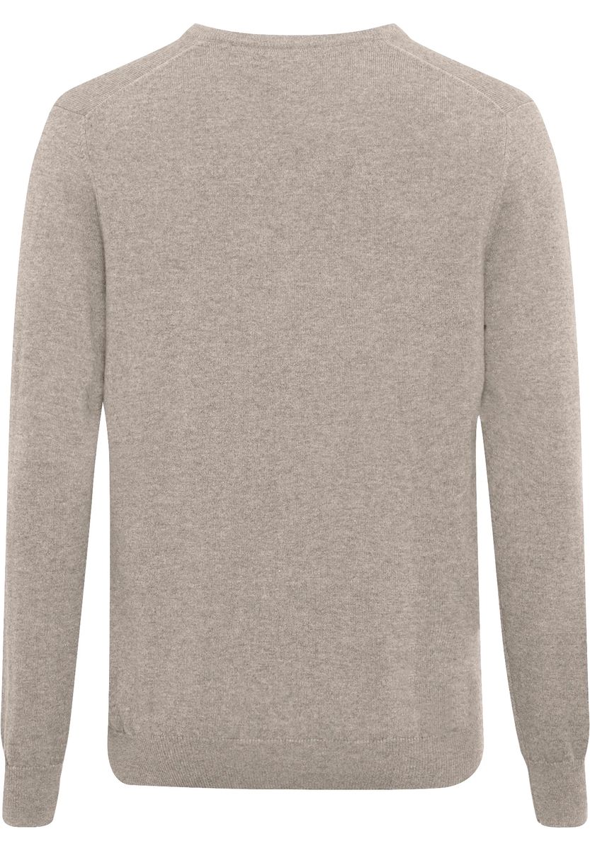 Klassischer Kaschmirpullover mit V-Ausschnitt