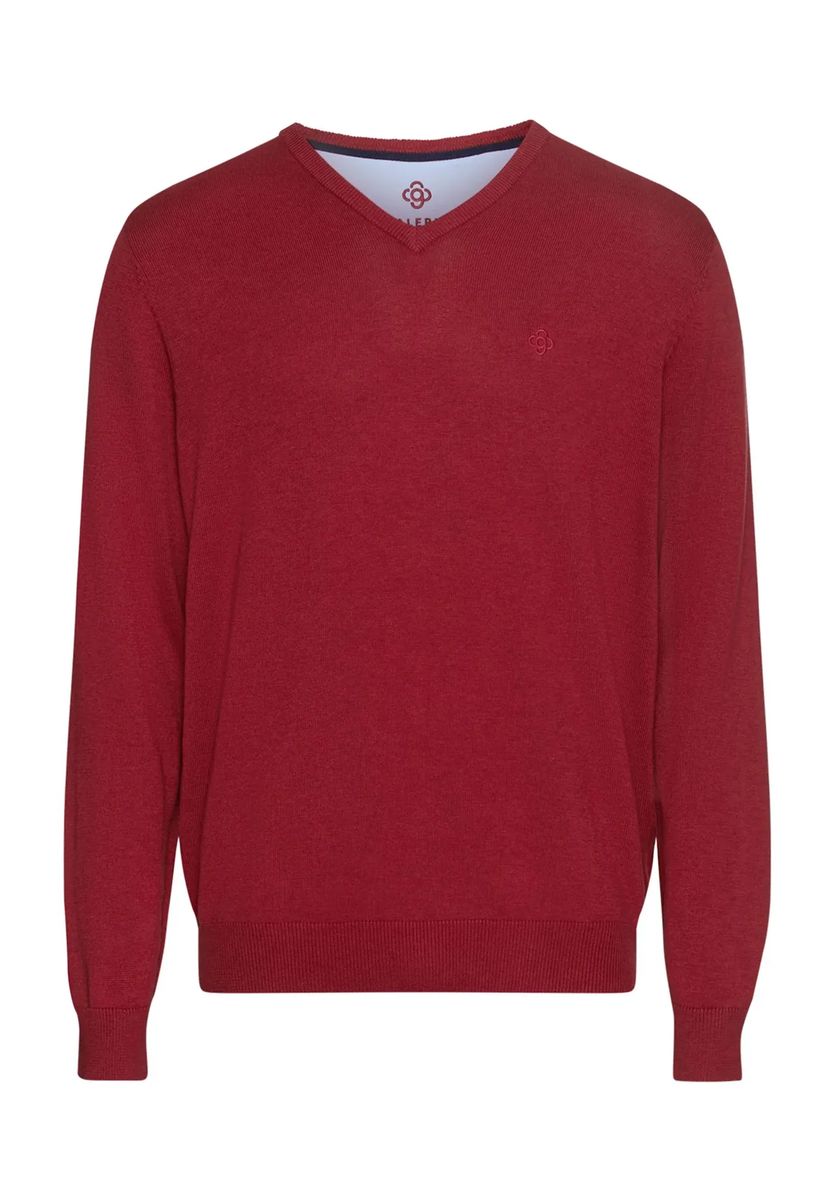 Klassischer Baumwoll-Pullover mit V-Ausschnitt
