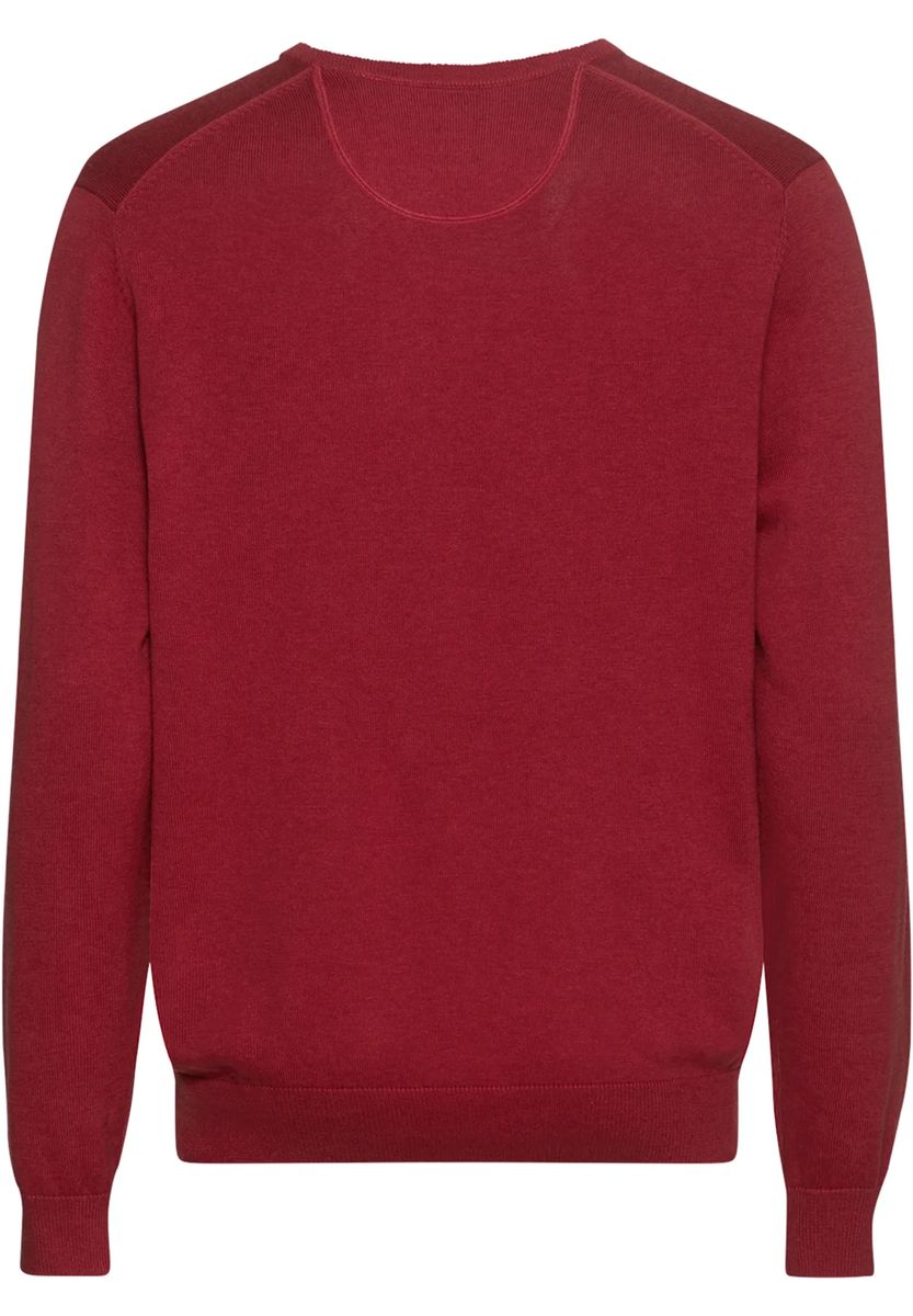 Klassischer Baumwoll-Pullover mit V-Ausschnitt