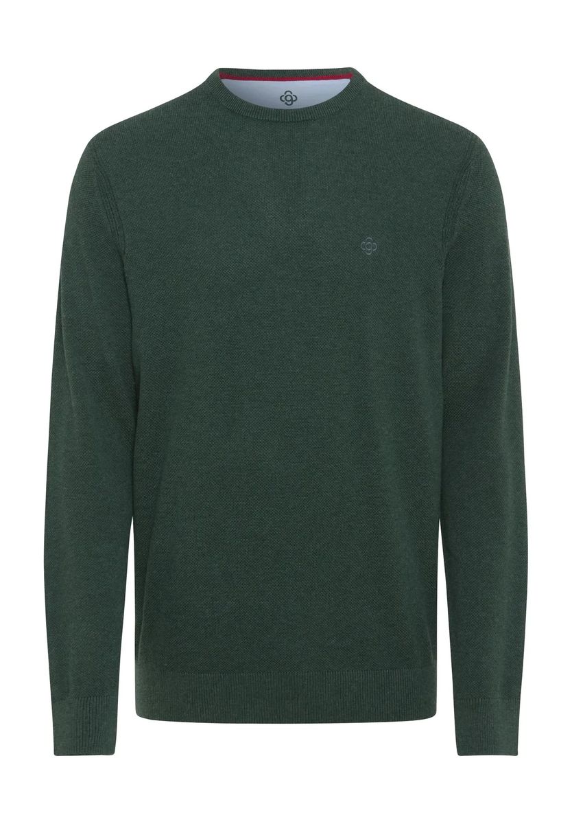 Klassischer Rundhals-Baumwollpullover