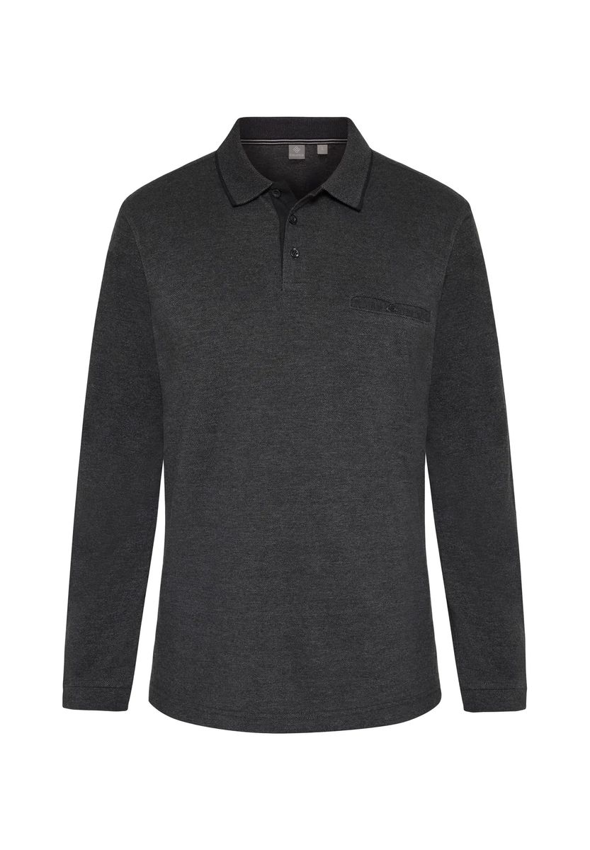 Langarm-Poloshirt mit Brusttasche