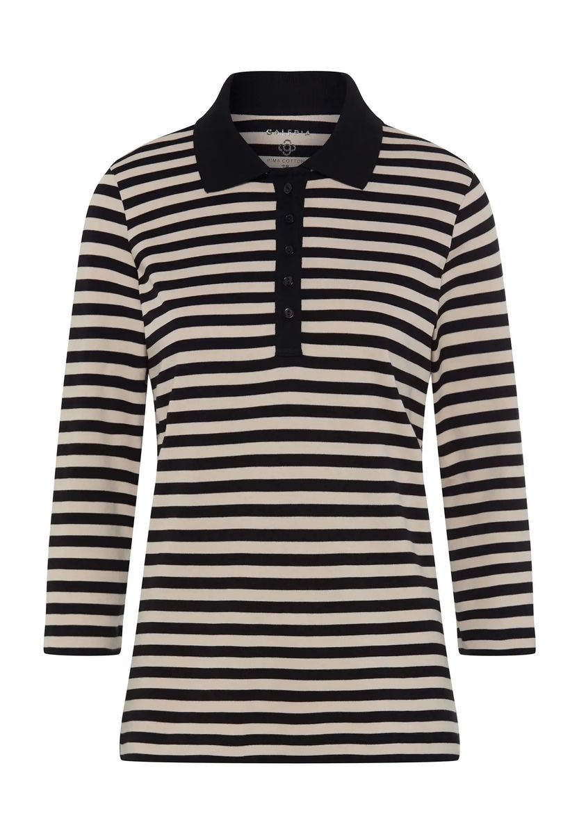 Gestreiftes Pima-Baumwoll Polo-Shirt