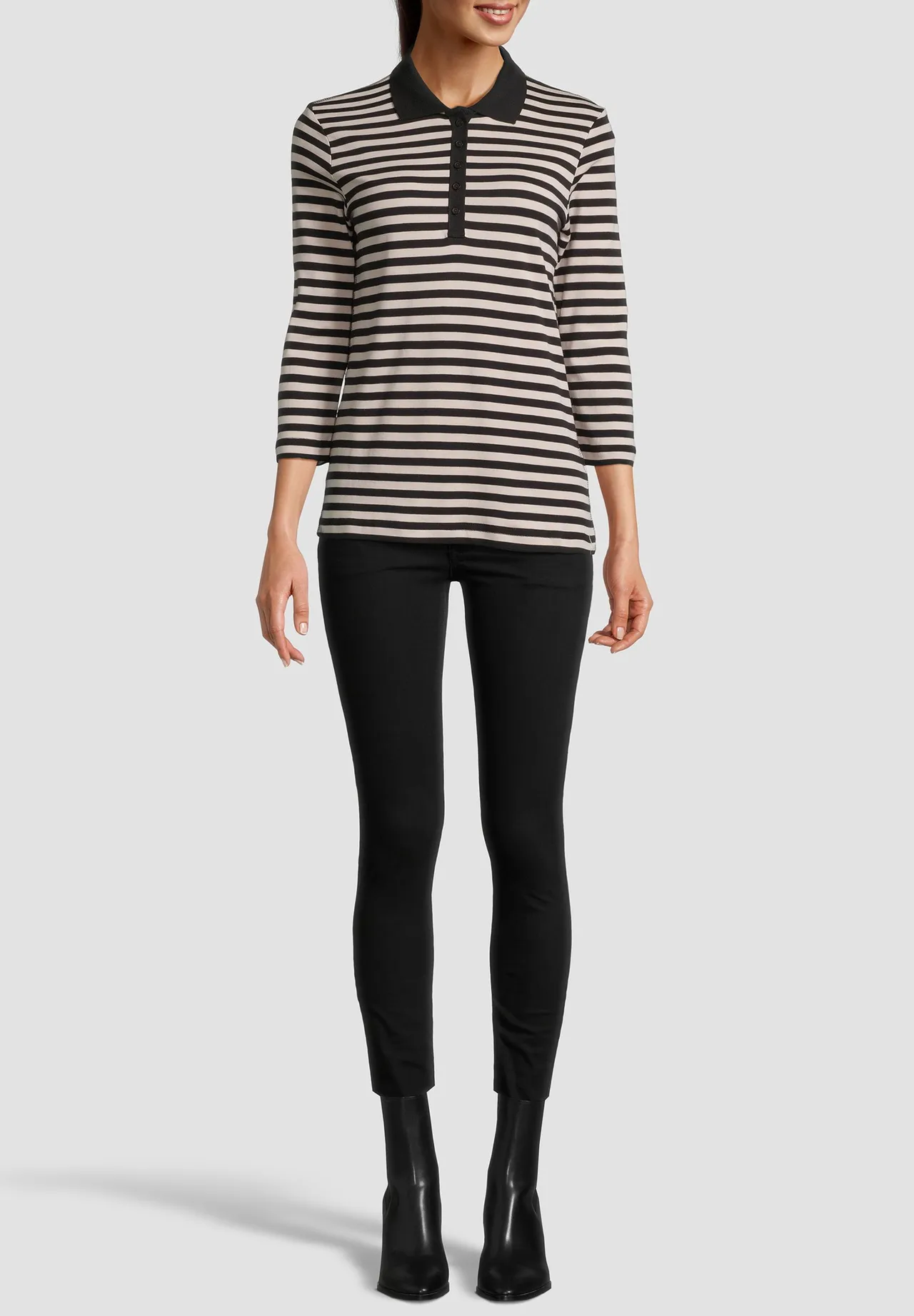 Gestreiftes Pima-Baumwoll Polo-Shirt