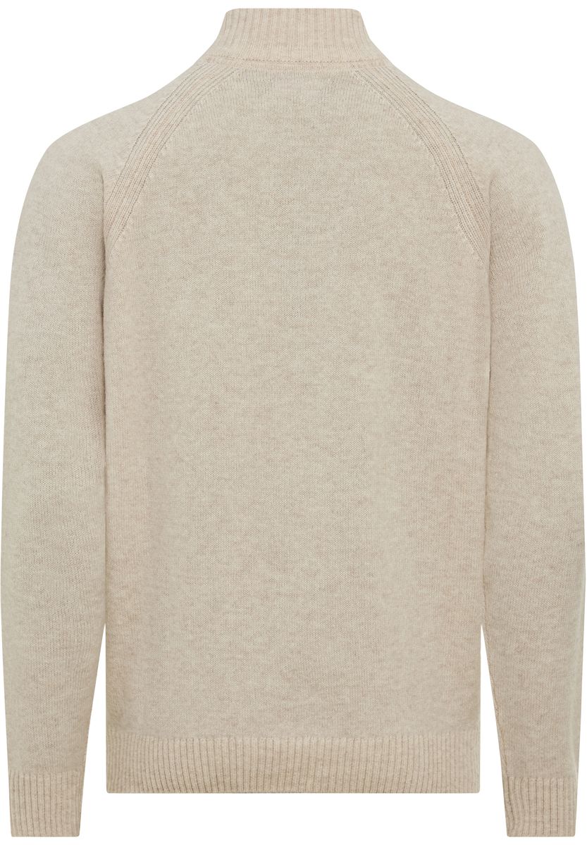 Klassischer Troyer-Strickpullover mit Reißverschluss