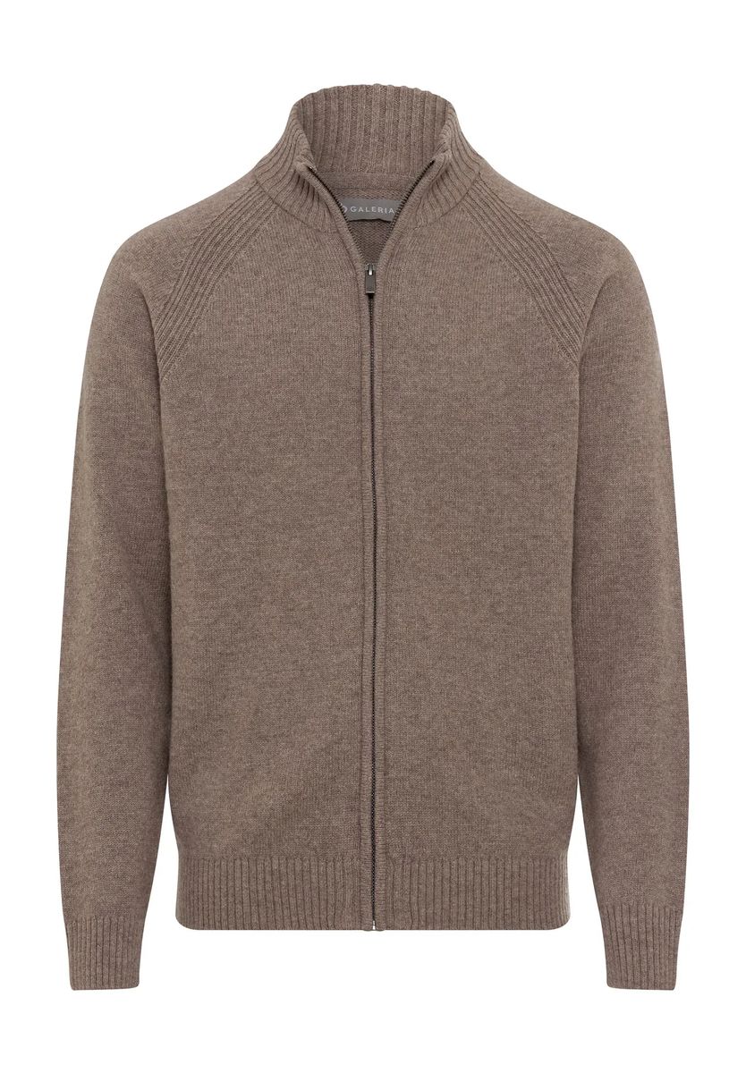 Strickjacke aus Lammwolle mit Reißverschluss