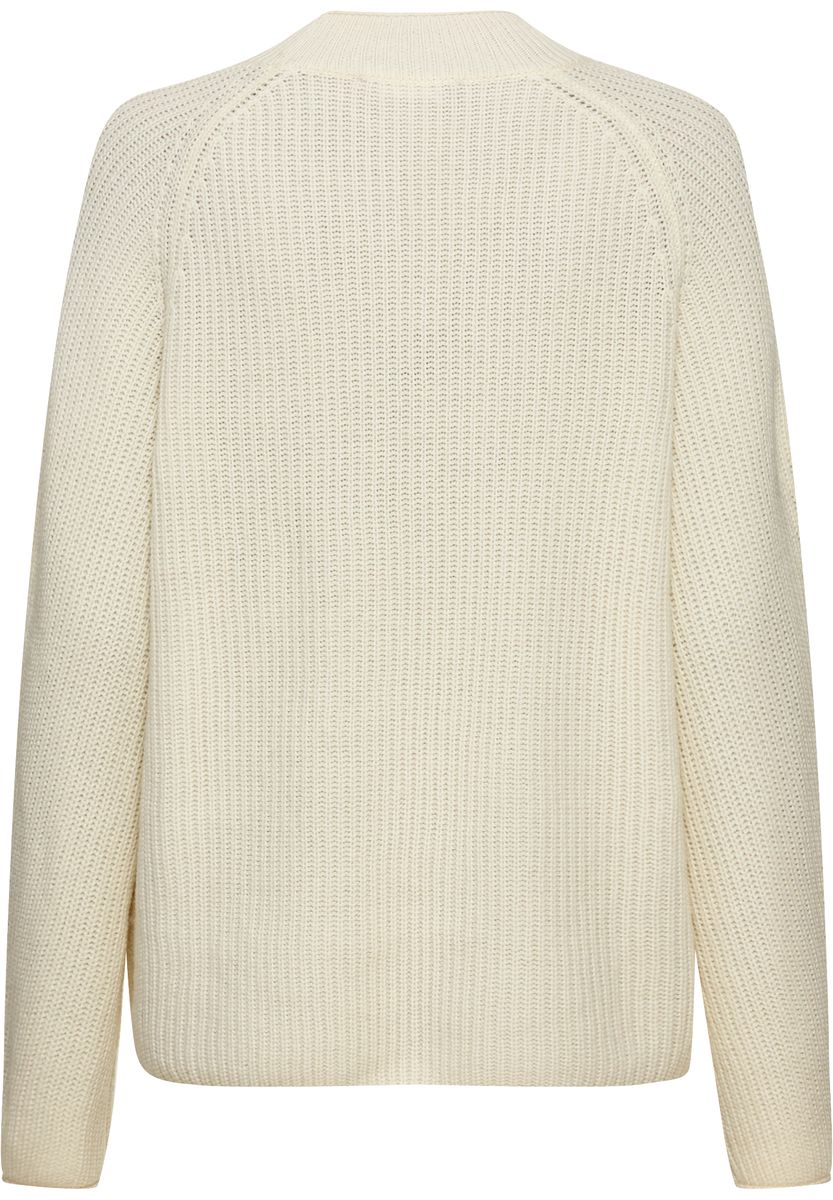 Merino-Kaschmir-Pullover mit Stehkragen