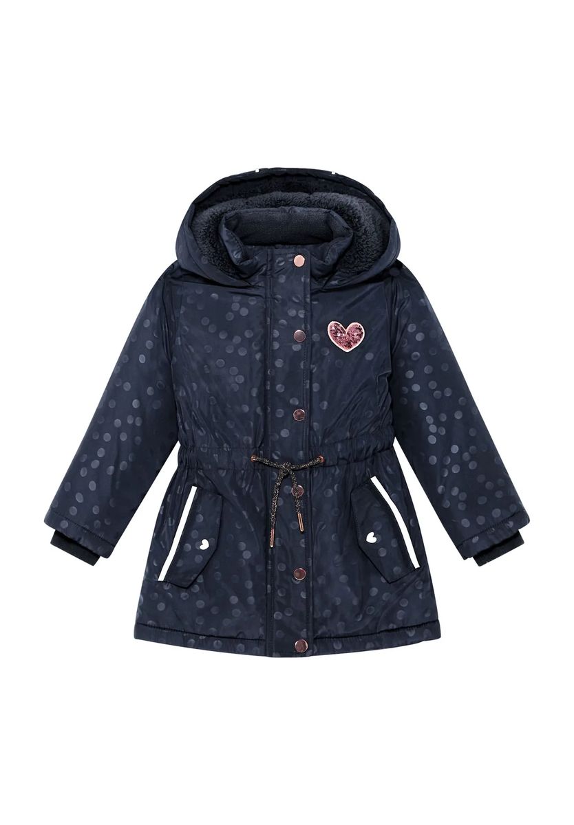Punktierter Parka mit Herz-Detail
