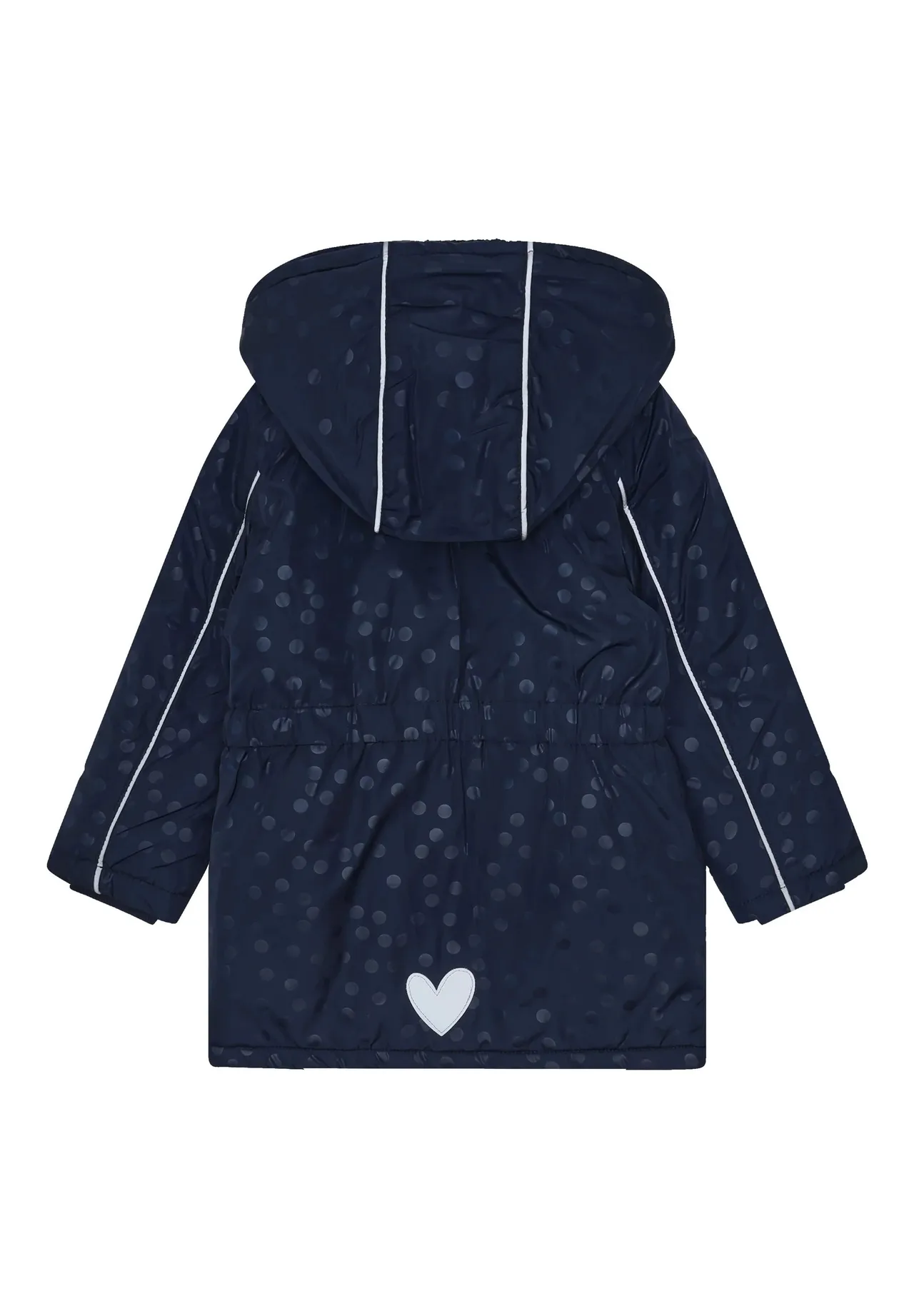 Punktierter Parka mit Herz-Detail