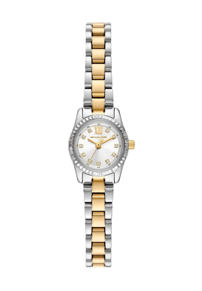 Zweifarbige Edelstahl Damenarmbanduhr