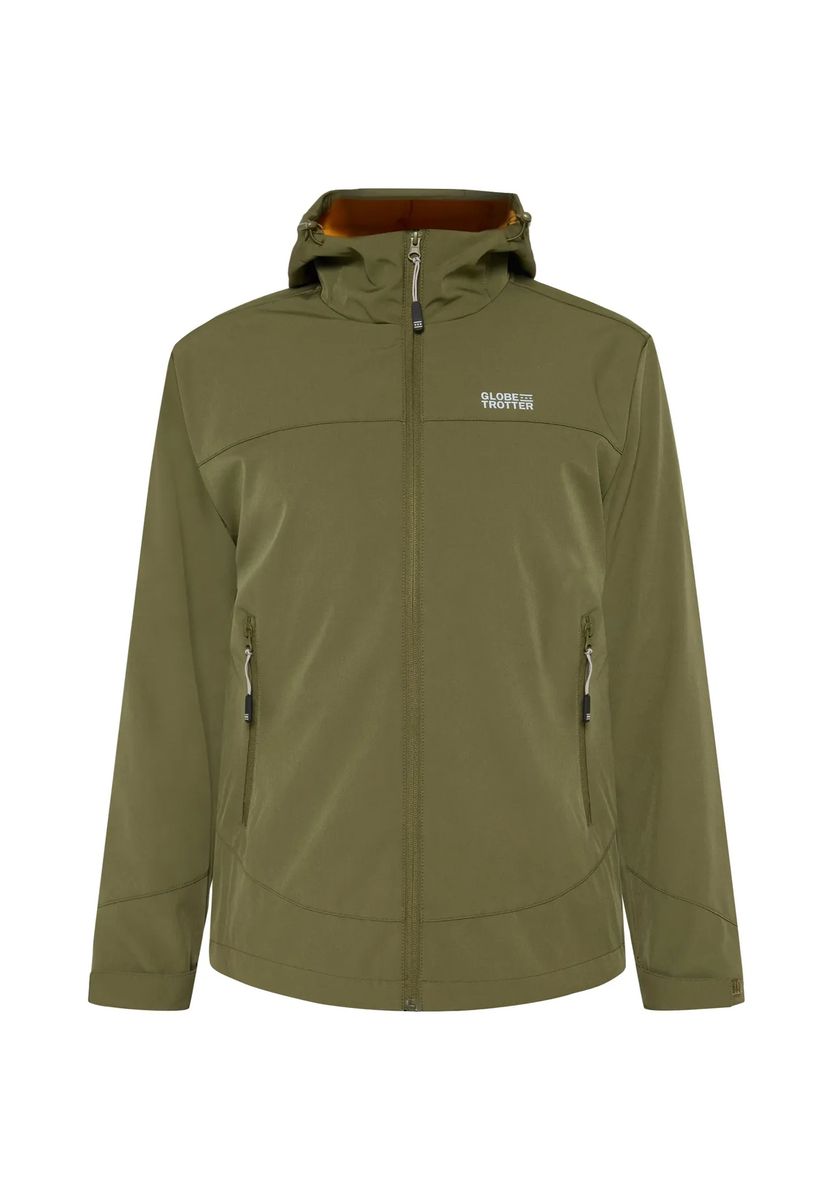 Wetterfeste Softshelljacke mit Kapuze