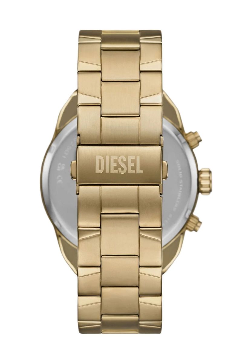 Goldfarbene Edelstahl Chronograph Uhr