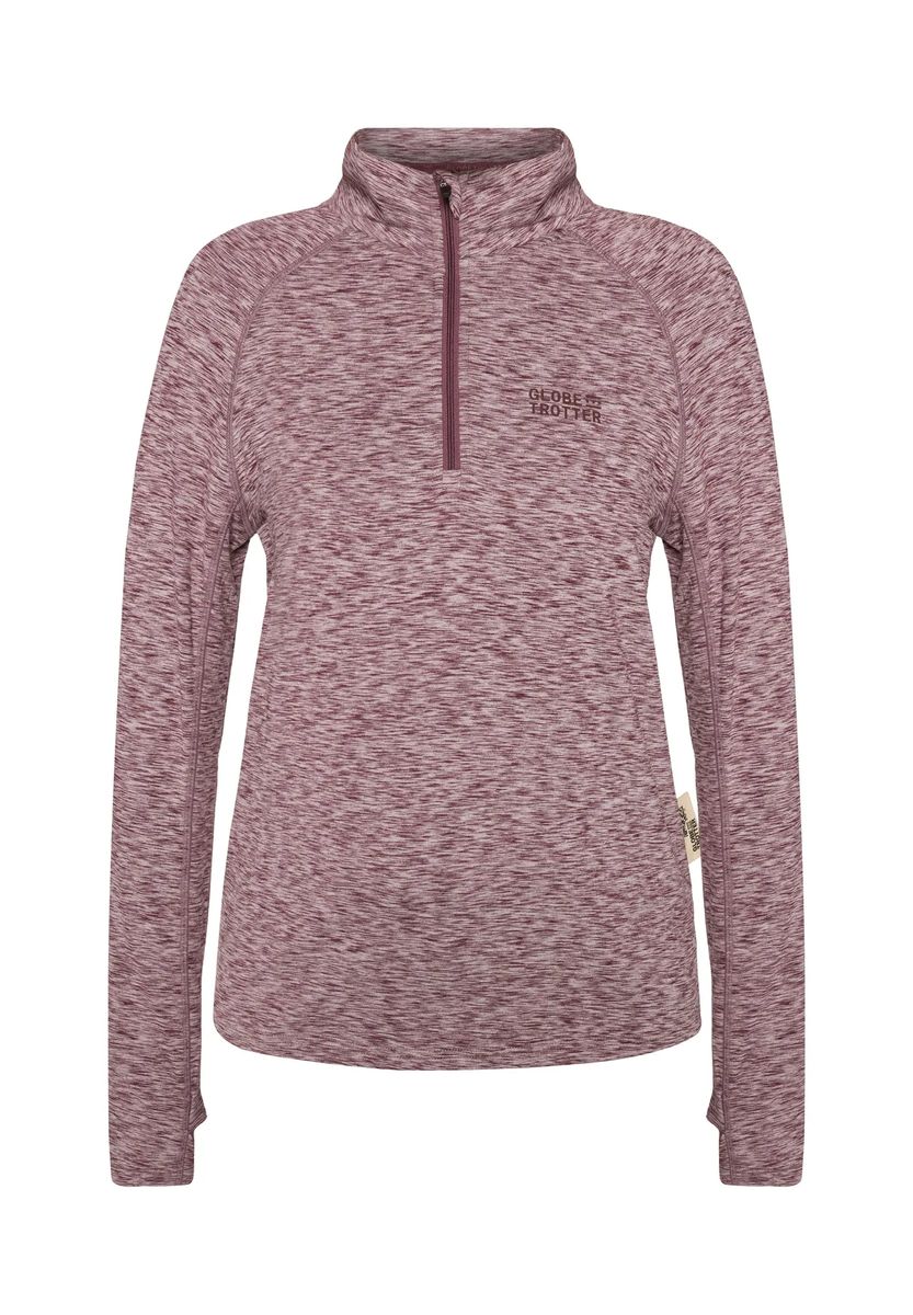 Outdoor-Langarmshirt mit Troyer-Kragen