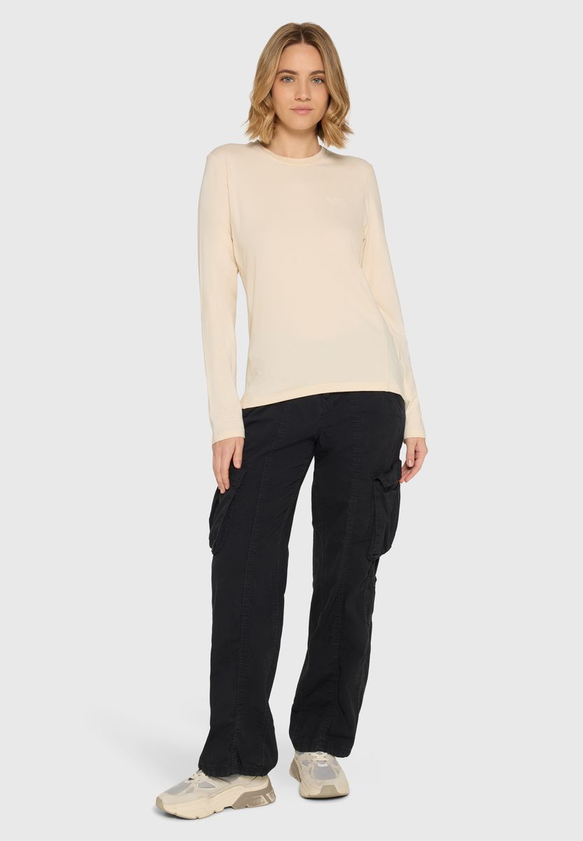 Atmungsaktives Outdoor-Langarmshirt mit Rundhalsausschnitt
