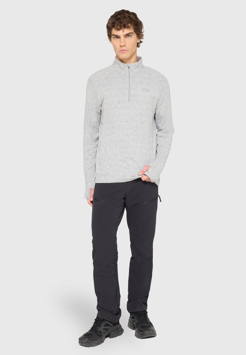 Funktionales Langarmshirt mit Troyer-Kragen