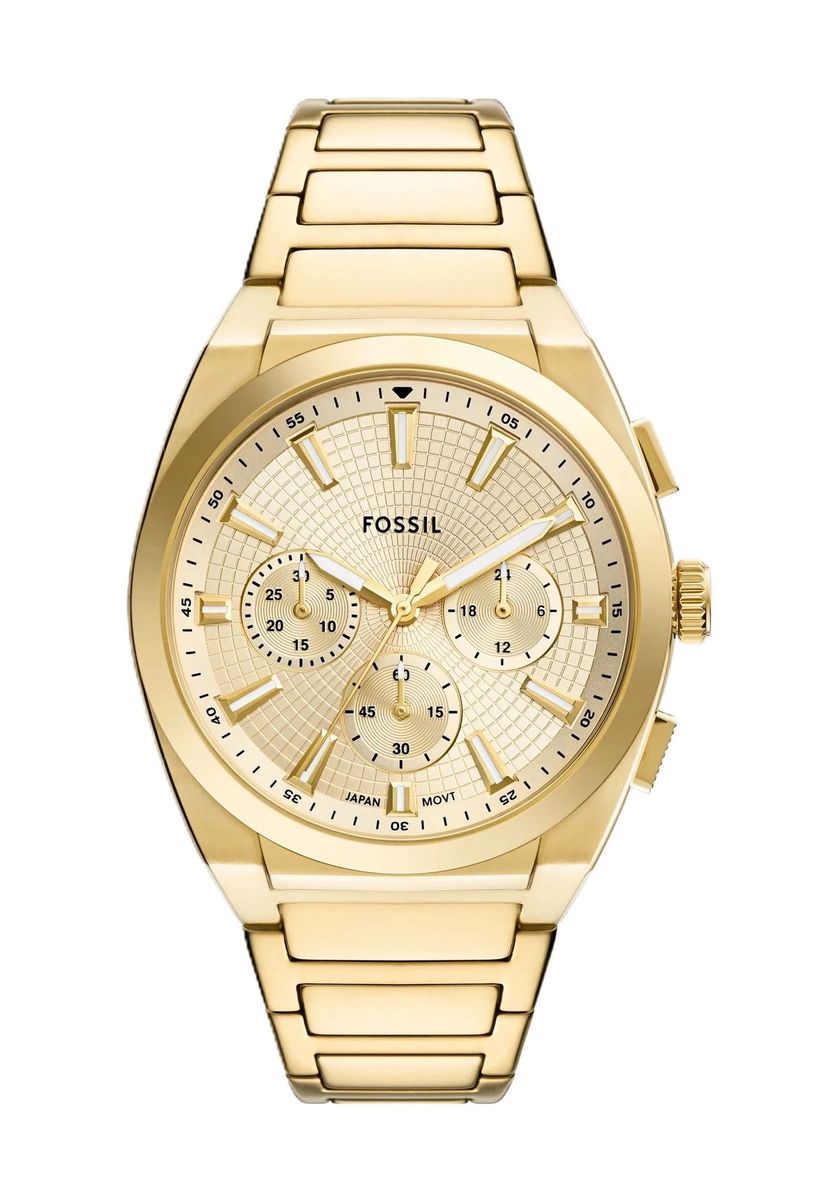 Goldene Edelstahl Chronograph Uhr