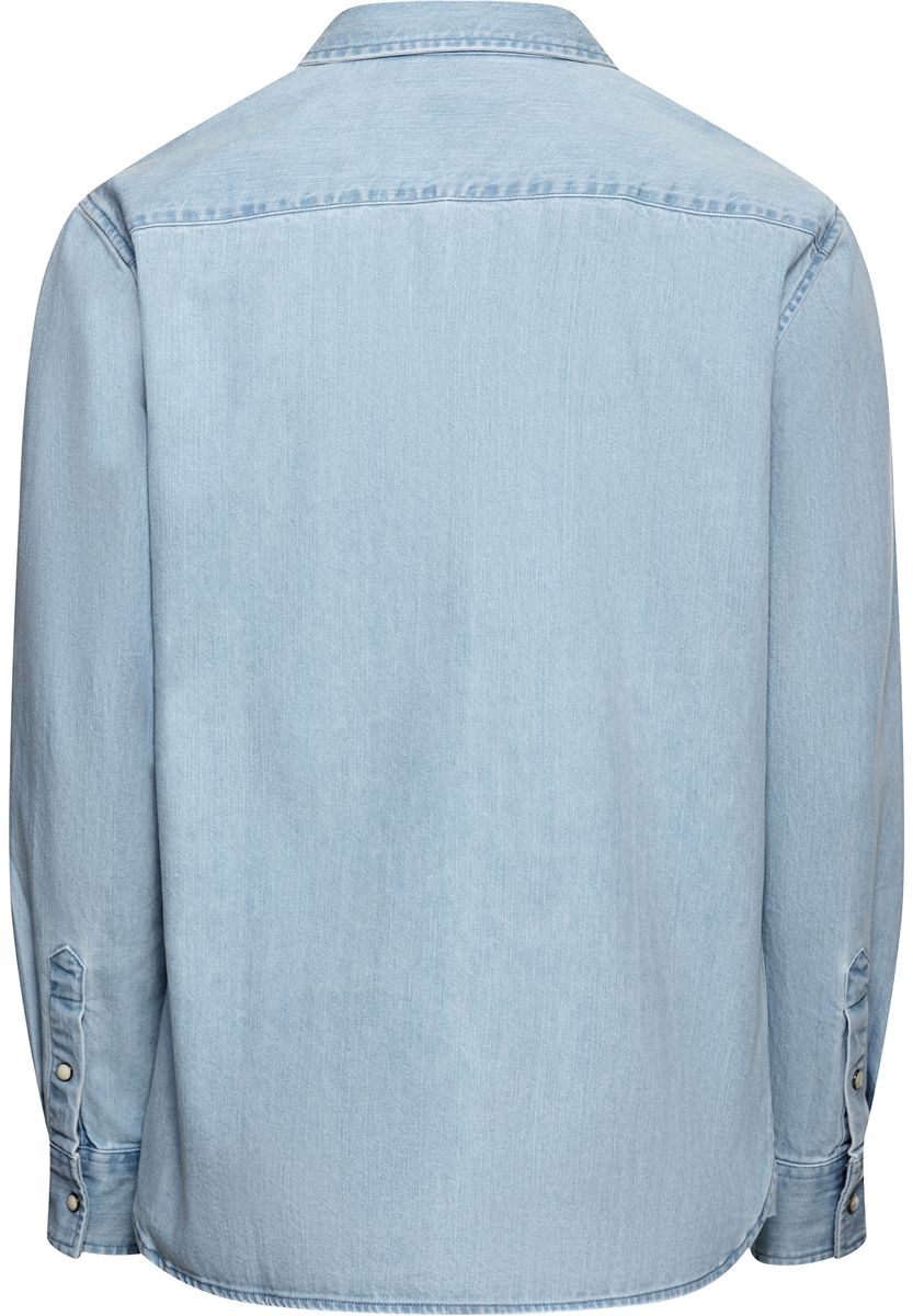 Klassisches Jeanshemd in heller Waschung