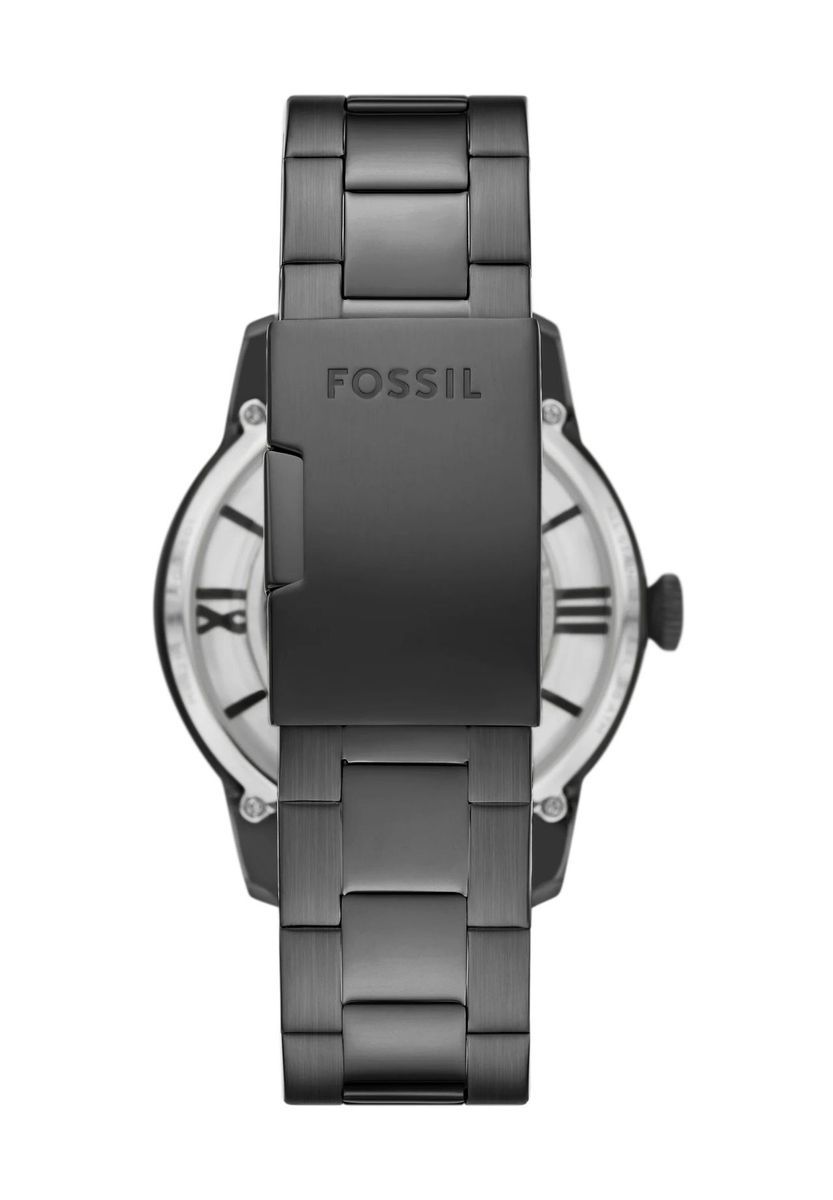 Herren Automatikuhr Anthrazit mit offenem Zifferblatt