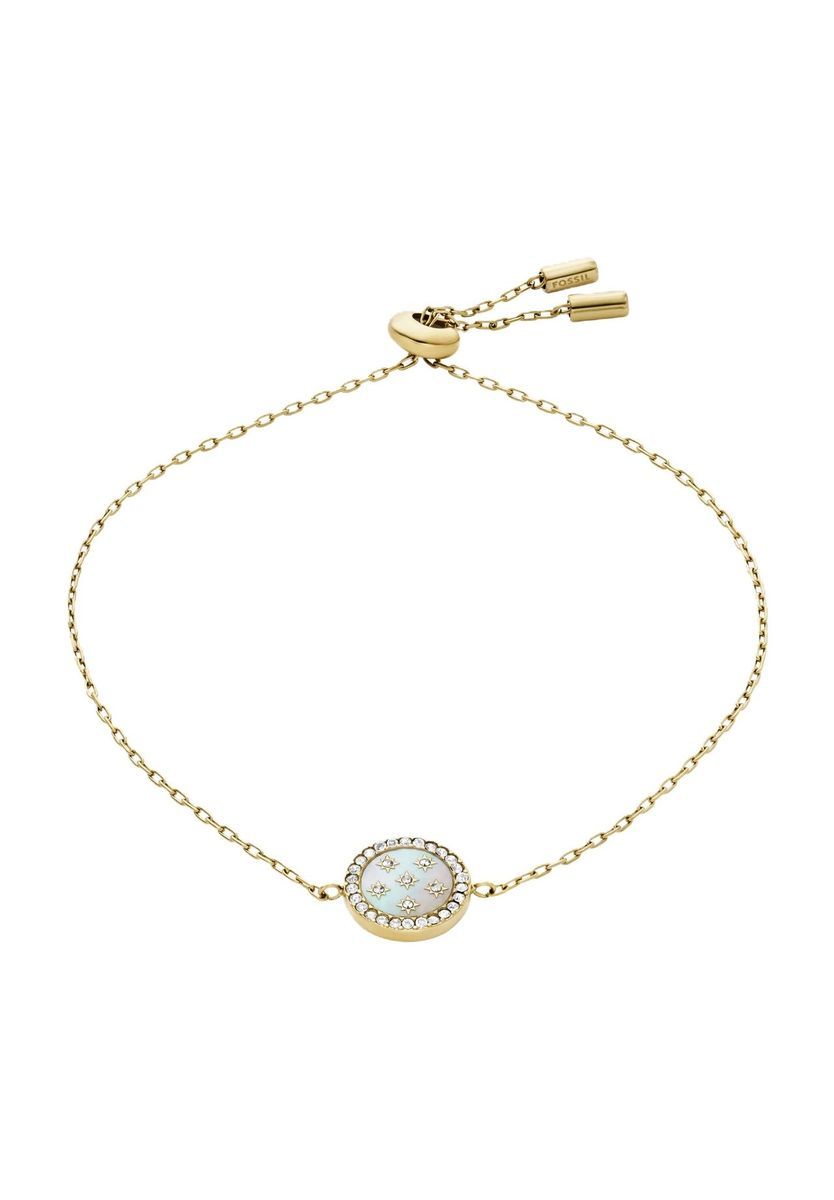 Armband mit Kristallbesetztem Perlmutt-Medaillon