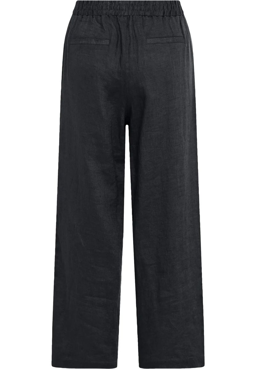 Weite Leinenhose mit Bundfalten