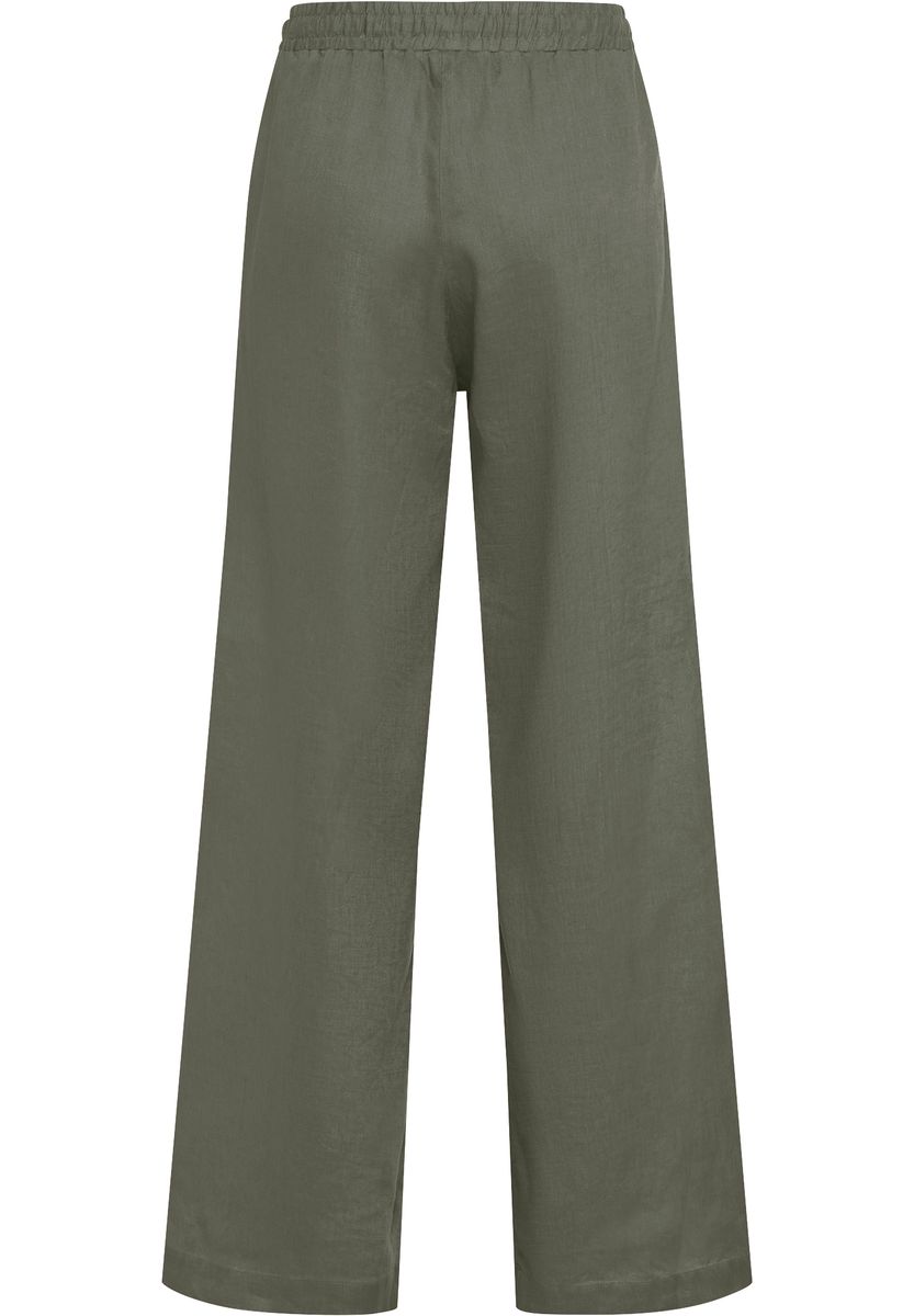 Weite Leinenhose mit Tunnelzug
