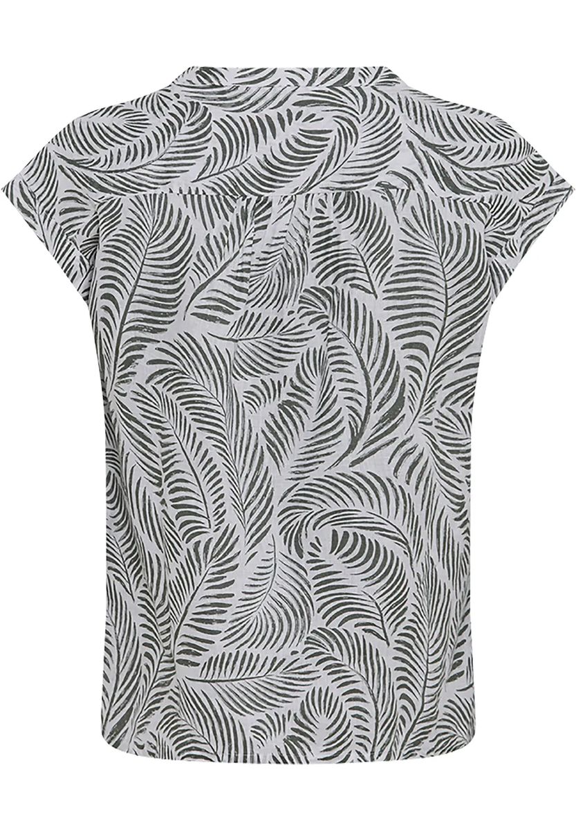 Shirtbluse mit tropischem Print