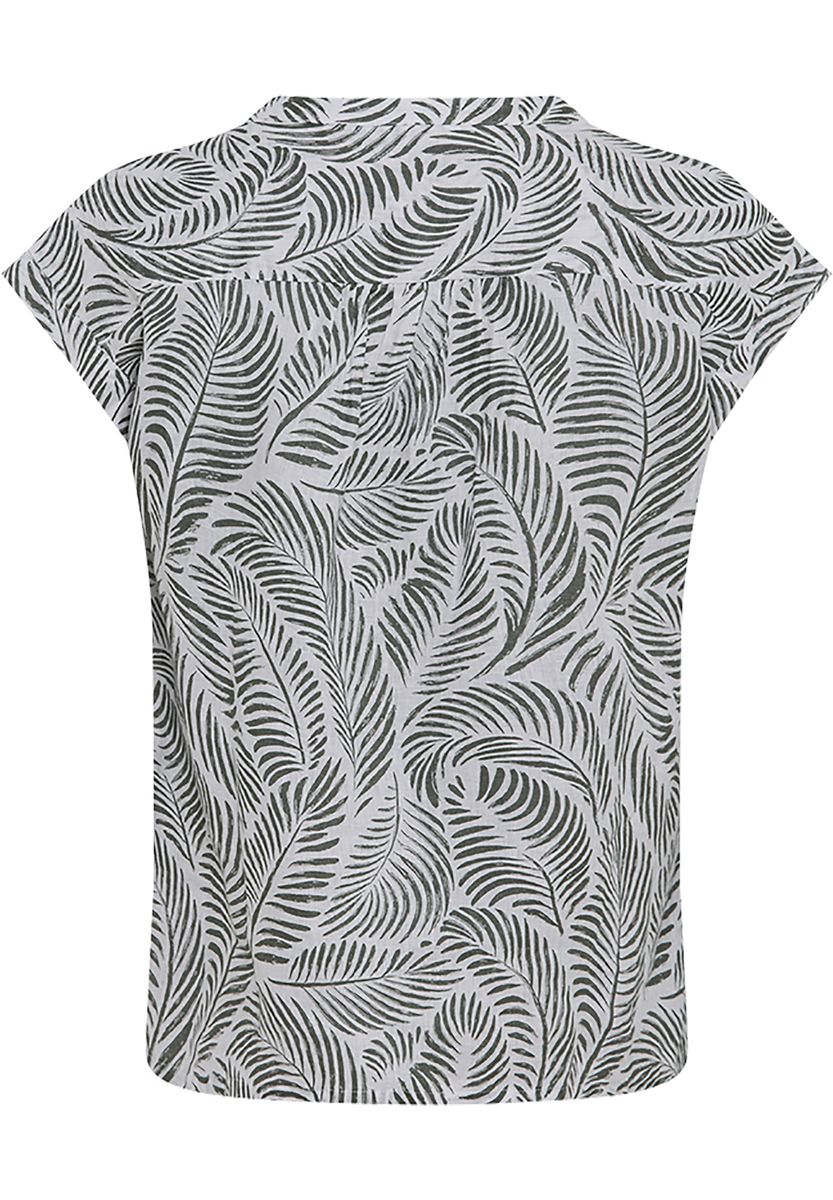Shirtbluse mit tropischem Print