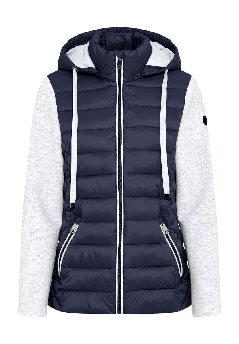 Gesteppte Hybridjacke mit Kapuze