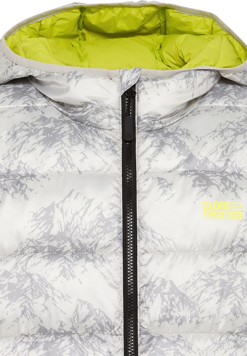 Gesteppte Pufferjacke mit Berg-Print