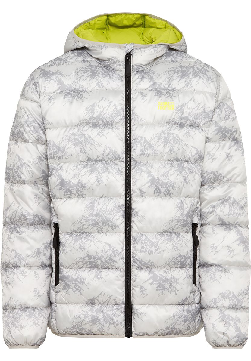 Gesteppte Pufferjacke mit Berg-Print