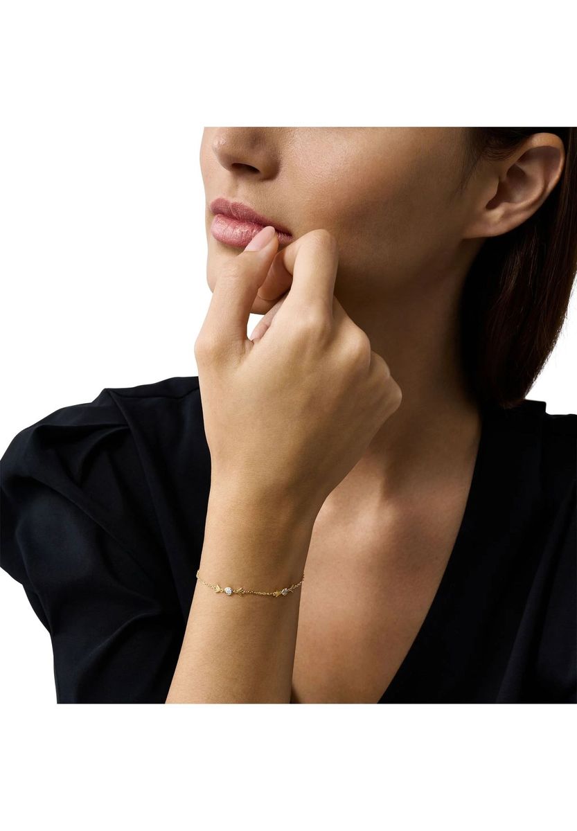 Goldfarbenes Sterling Silber Kettchenarmband