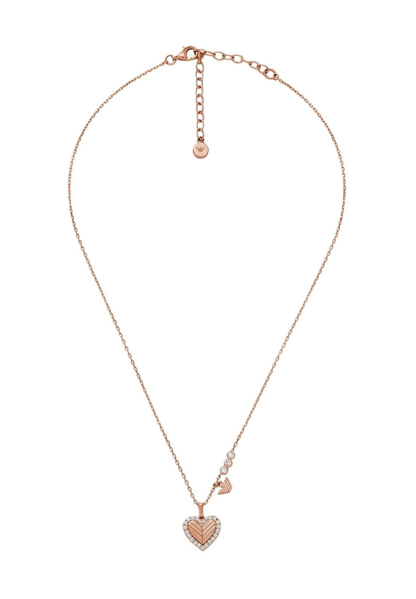 Halskette mit Herzanhänger in Roségold