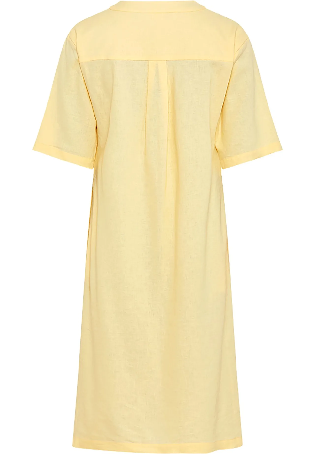 Entspanntes Hemdblusenkleid mit V-Ausschnitt