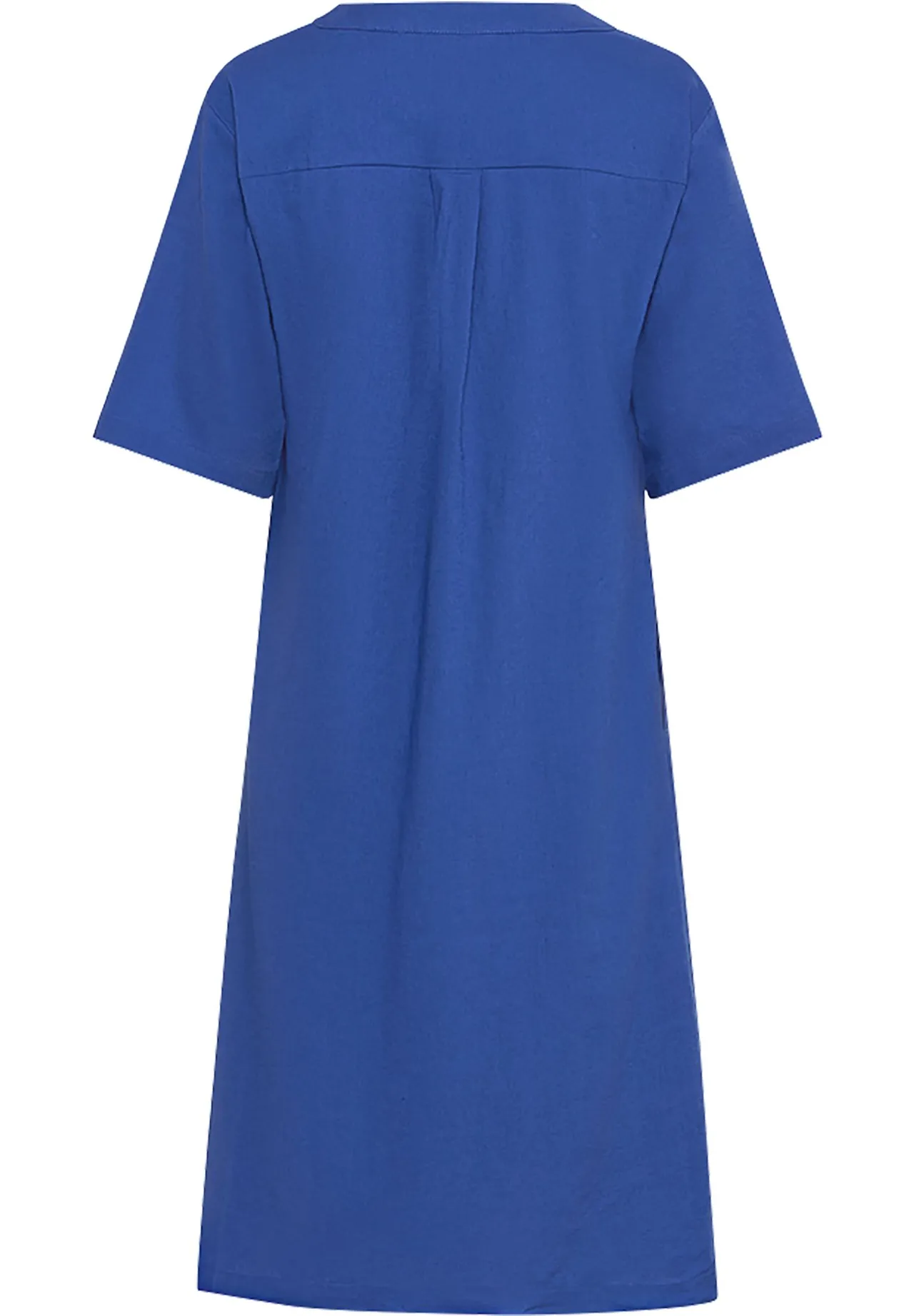 Gerades Shirtkleid mit V-Ausschnitt