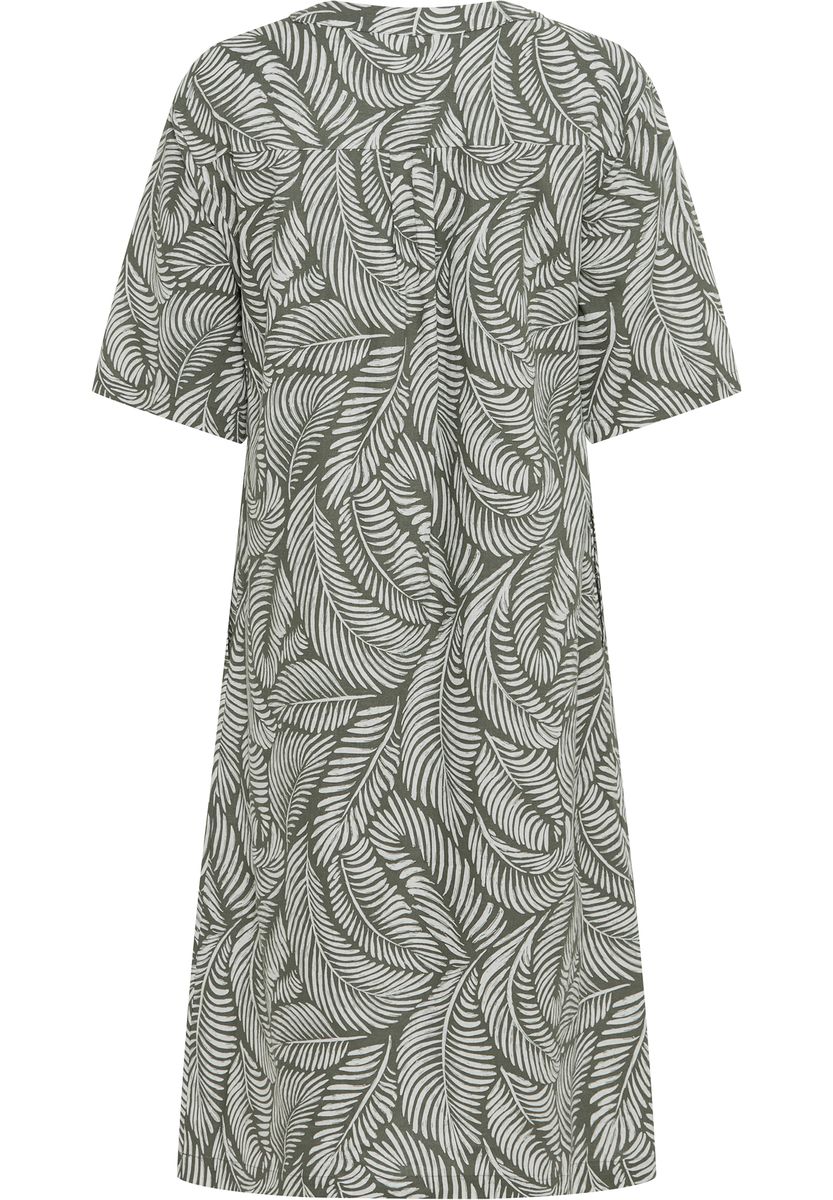 Hemdkleid mit Palmenblatt-Muster