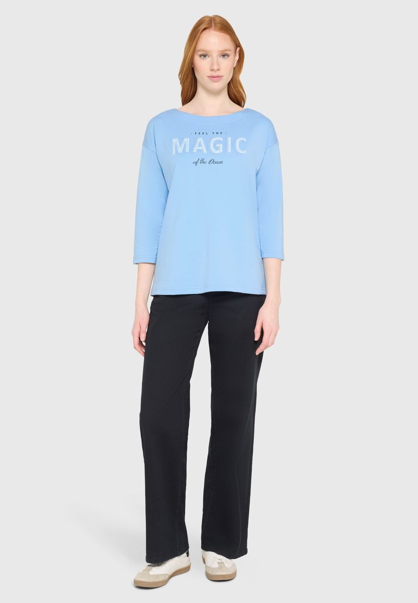 Verziertes Sweatshirt mit Ozean-Grafik