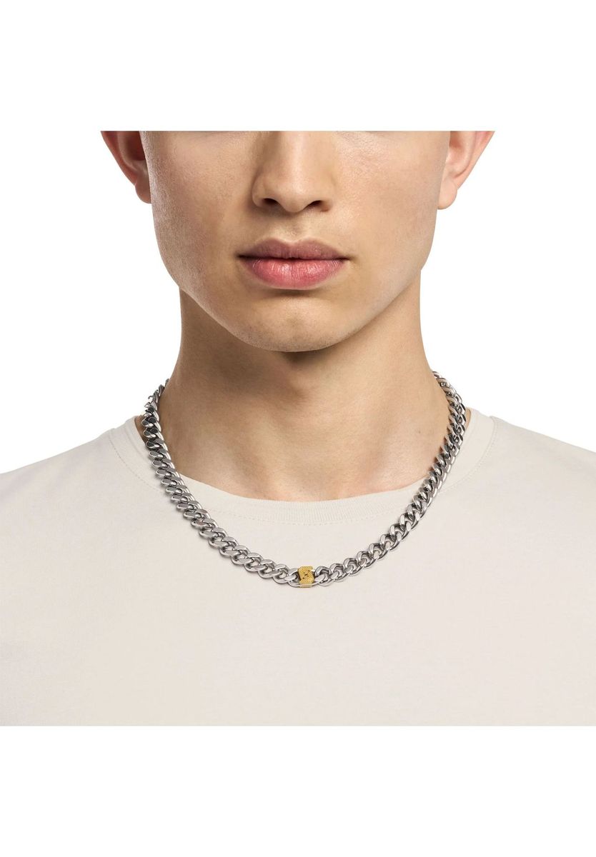 Moderne zweifarbige Edelstahlkette