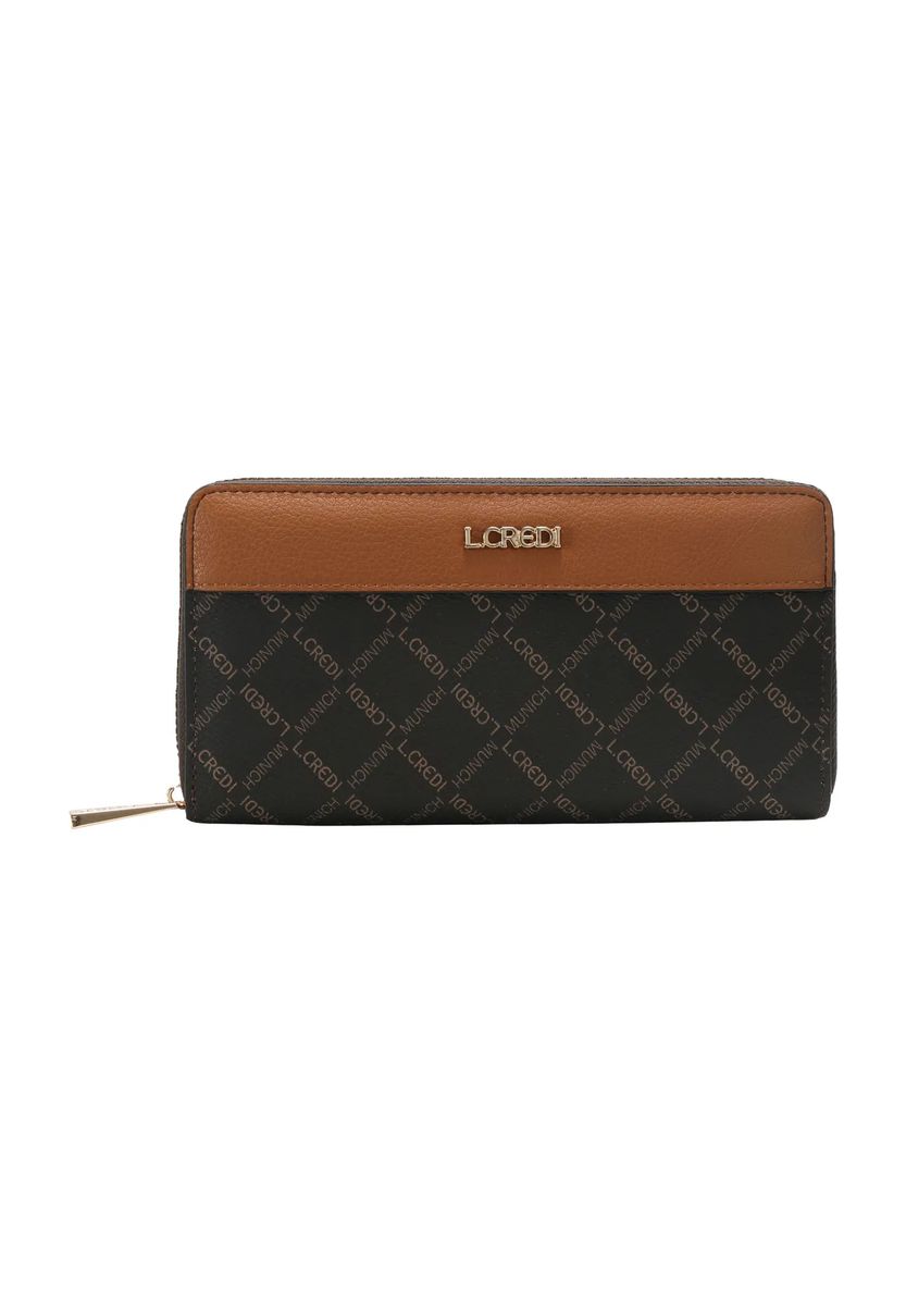 Elegante Langbörse mit Logo-Print