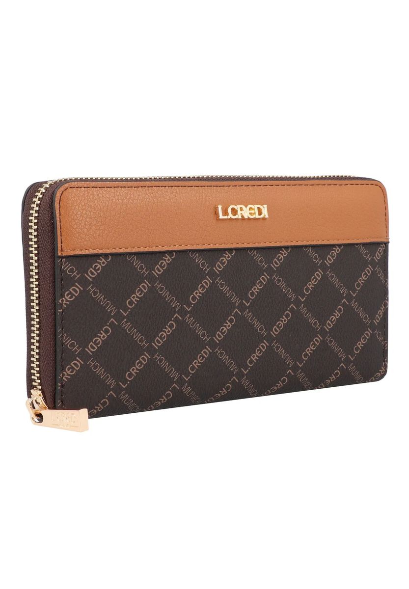 Elegante Langbörse mit Logo-Print