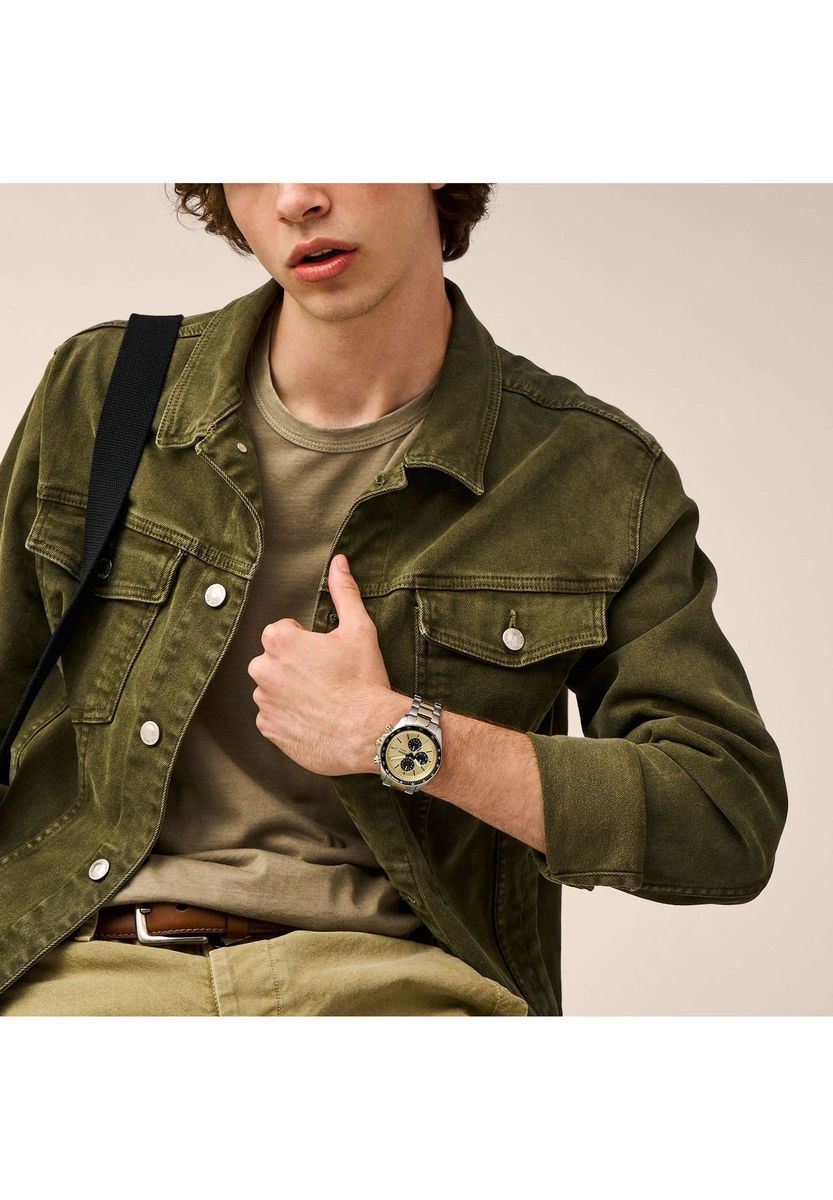 Klassischer zweifarbiger Edelstahl-Chronograph