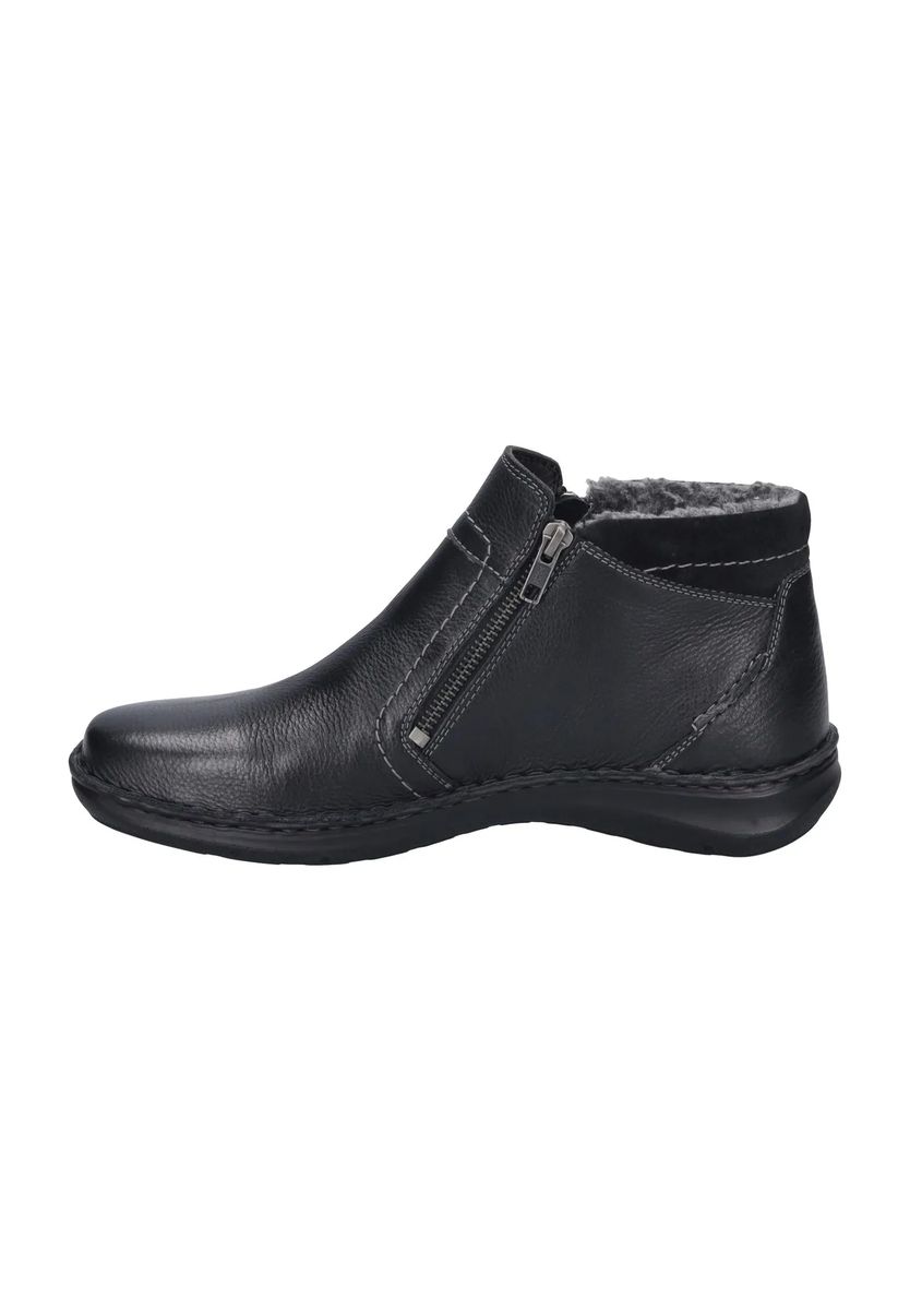 Warm gefütterte Leder-Winterstiefeletten