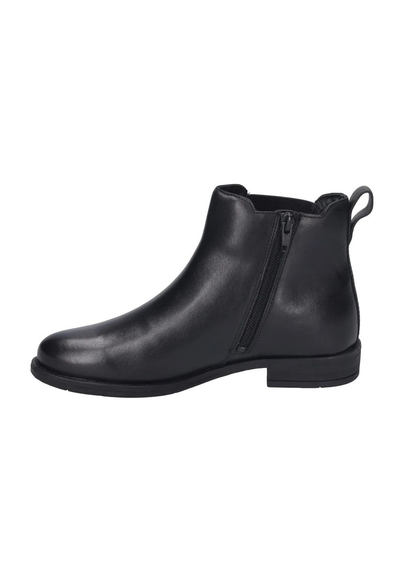 Minimalistische Lederstiefeletten mit Reißverschluss