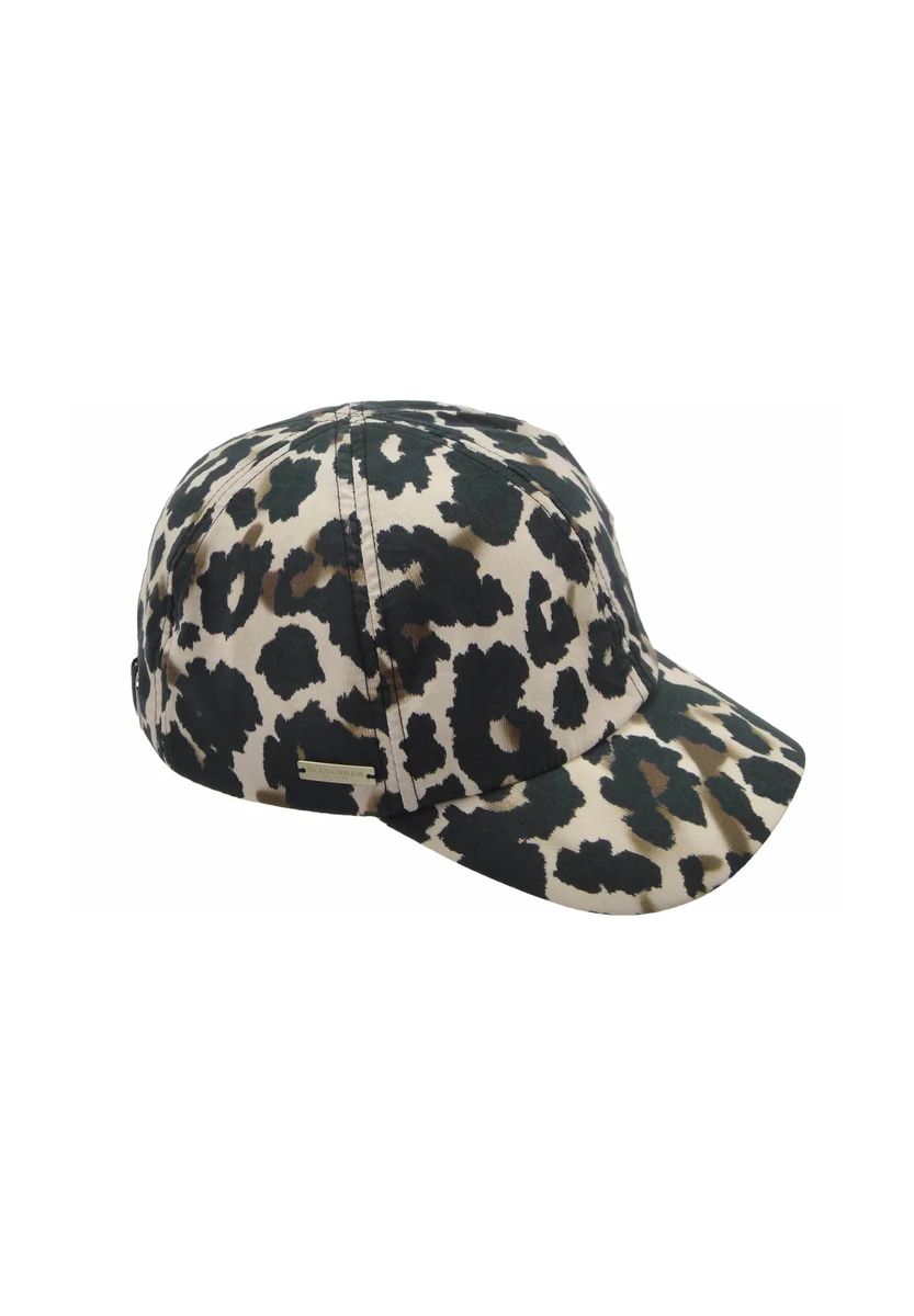 Baumwoll-Cap mit Leopardenmuster