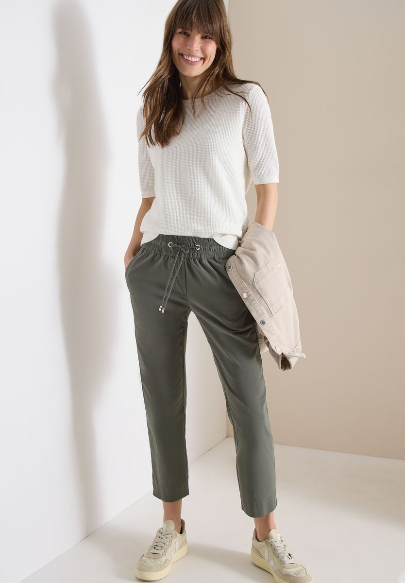Casual Stoffhose mit Tunnelzug