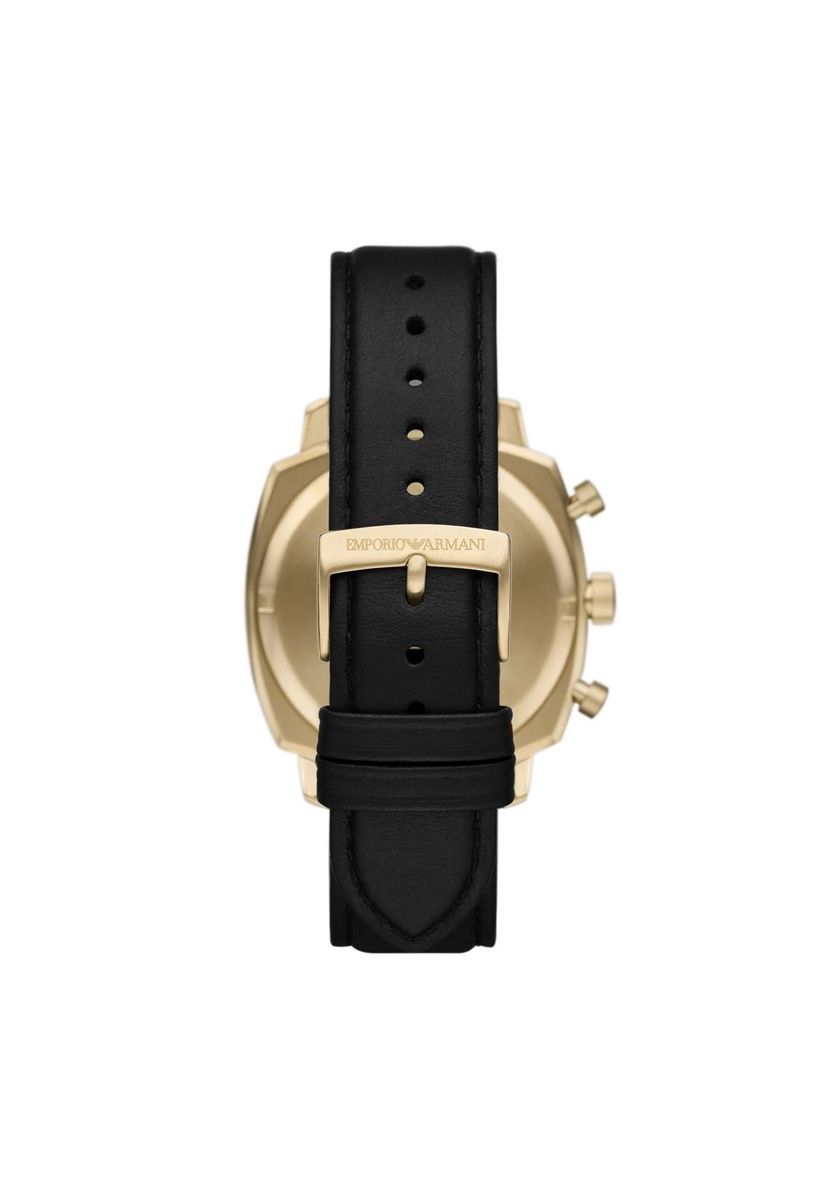 Goldfarbene Kissen-Chronographen-Uhr