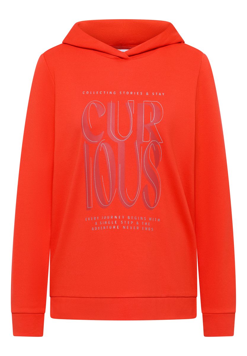 Grafik-Typografie Kapuzenpullover mit Seitenschlitzen