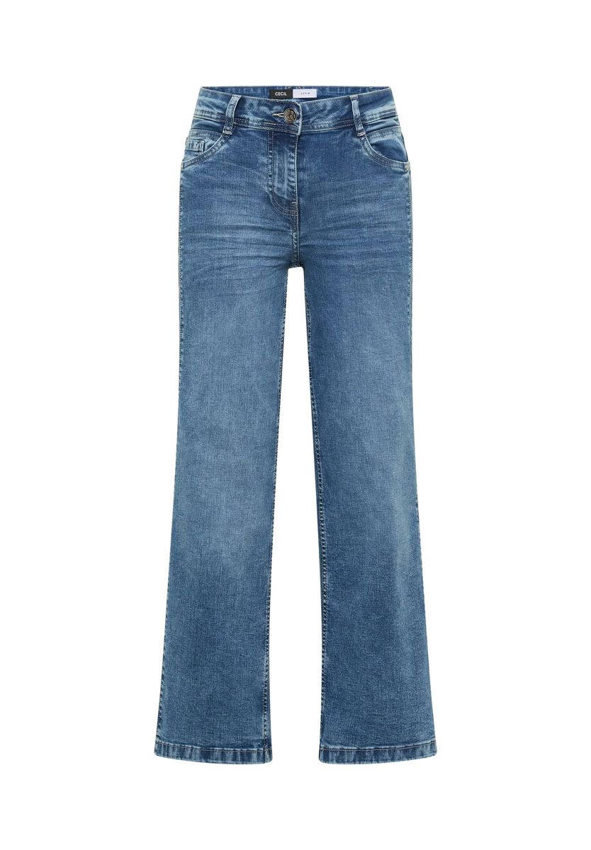 Slim Fit Weitbein-Jeans